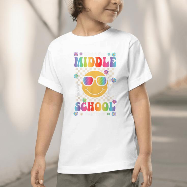 Watch Out Middle School Here I Come Back To School Student Graphic Toddler T-Shirt Watch Out Middle School Here I Come Back To School Student Graphic Toddler T-Shirt