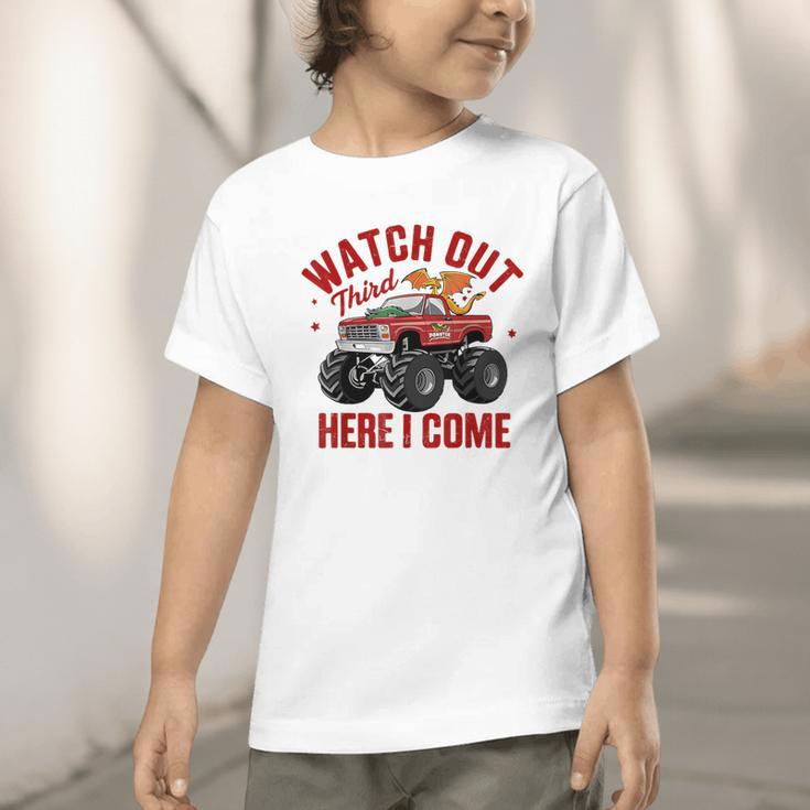 Watch Out Third Here I Came Dragon Back To School Summer Tee Graphic Toddler T-Shirt Watch Out Third Here I Came Dragon Back To School Summer Tee Graphic Toddler T-Shirt