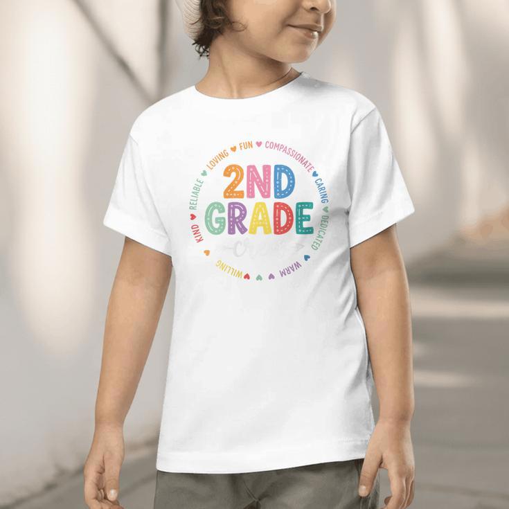 Women's Second 2ND Grade Crew Back To School Kids Students Tee Graphic Toddler T-Shirt