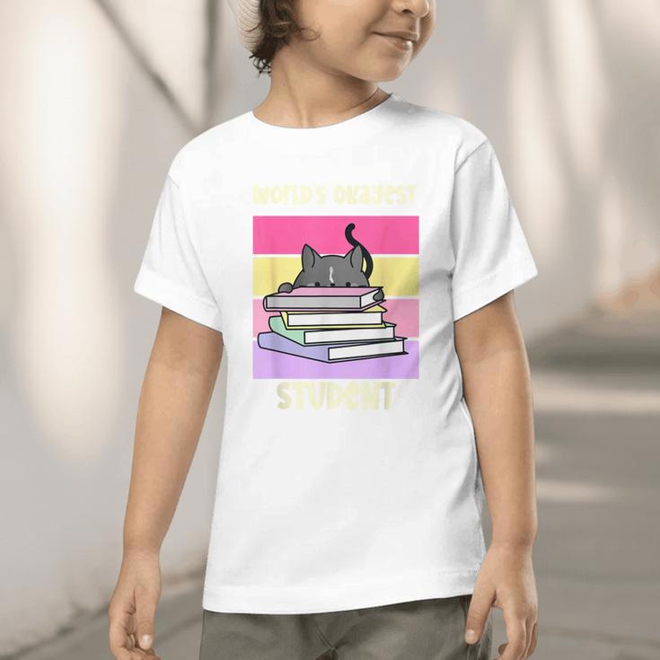 World's Okayest Student Fun Back To School & New Term Graphic Toddler T-Shirt World's Okayest Student Fun Back To School & New Term Graphic Toddler T-Shirt