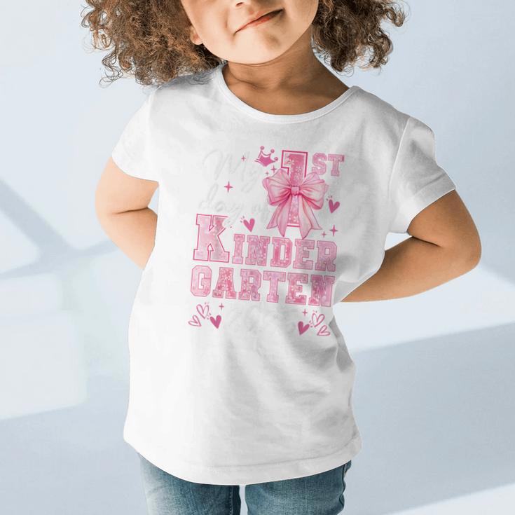 My 1st Day Of Kindergarten 2025 Back To School Girls Graphic Toddler T-Shirt My 1st Day Of Kindergarten 2025 Back To School Girls Graphic Toddler T-Shirt
