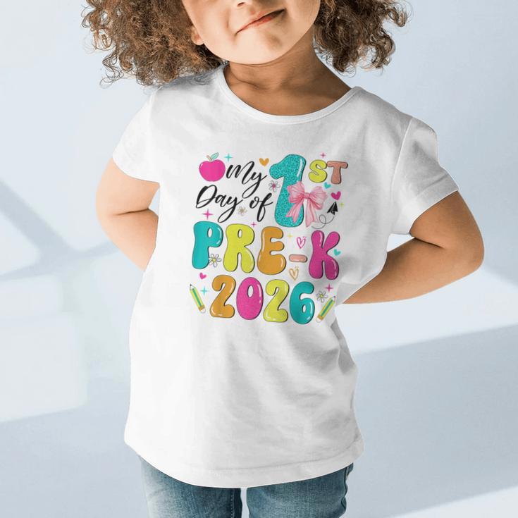 My 1st Day Of Pre-K 2026 Back To School Bow PreK Kids Girls Graphic Toddler T-Shirt My 1st Day Of Pre-K 2026 Back To School Bow PreK Kids Girls Graphic Toddler T-Shirt
