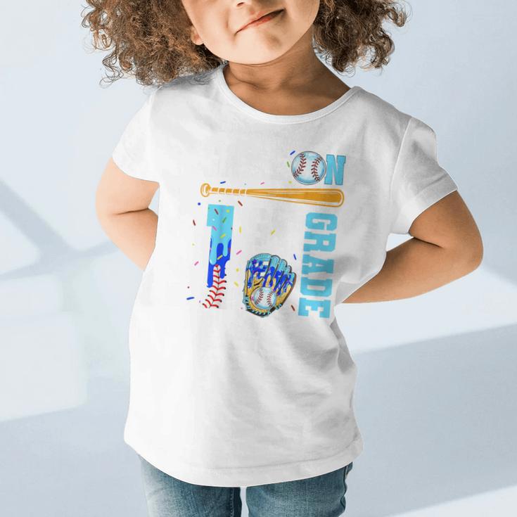 1st Grade Back To School Baseball Drip Ice Cream Game On Graphic Toddler T-Shirt 1st Grade Back To School Baseball Drip Ice Cream Game On Graphic Toddler T-Shirt