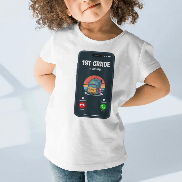 1st Grade Is Calling First Day Back To School First Grade Graphic Toddler T-Shirt