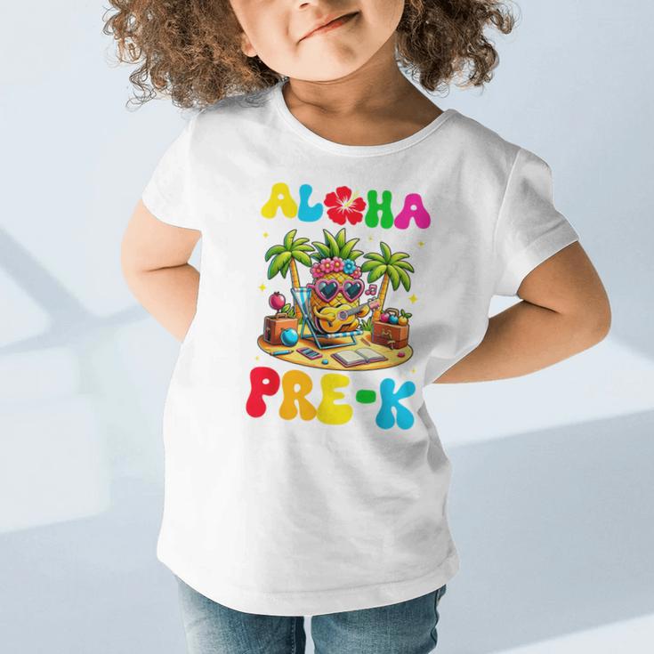 Aloha Pre-K Pineapple Hawaii Back To School Kids Girls Graphic Toddler T-Shirt
