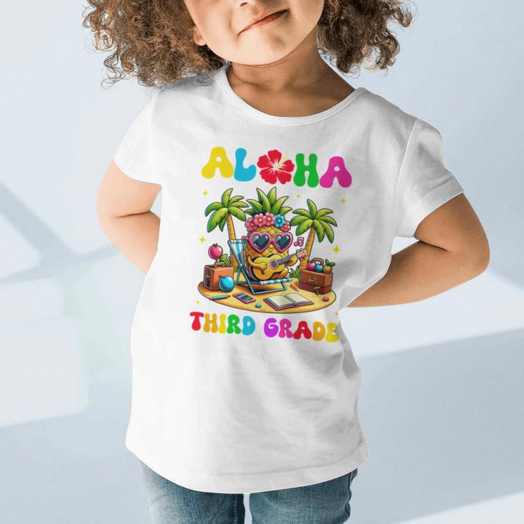 Aloha Third Grade Pineapple Hawaii Back To School Kids Girl Performance Graphic Toddler T-Shirt Aloha Third Grade Pineapple Hawaii Back To School Kids Girl Performance Graphic Toddler T-Shirt