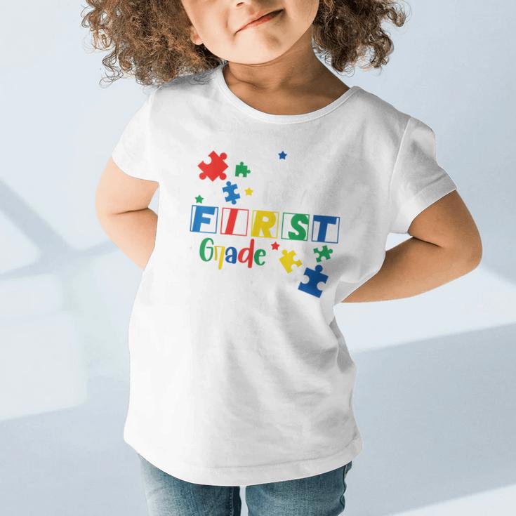 Back To School Autism Puzzle Pieces Autistic First Grade ASD Graphic Toddler T-Shirt Back To School Autism Puzzle Pieces Autistic First Grade ASD Graphic Toddler T-Shirt