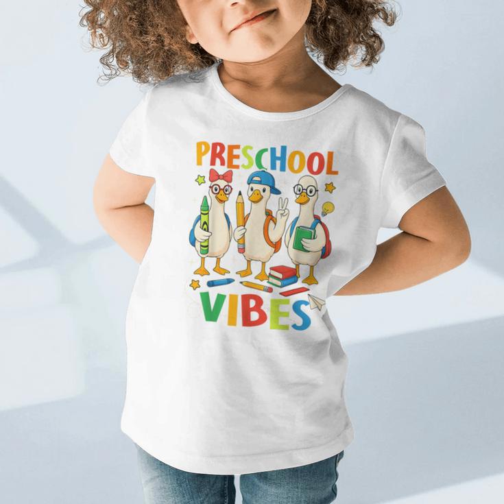 Back To School Cute Goose Preschool Vibes Girls Boys Graphic Toddler T-Shirt Back To School Cute Goose Preschool Vibes Girls Boys Graphic Toddler T-Shirt