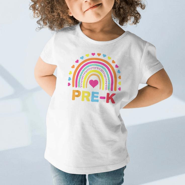Back To School Shirt Rainbow Happy First Day Of Pre-K Graphic Toddler T-Shirt Back To School Shirt Rainbow Happy First Day Of Pre-K Graphic Toddler T-Shirt