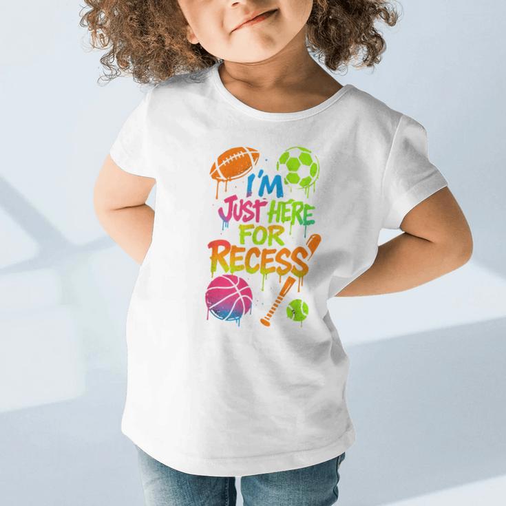 Back To School Sports Basketball Football Recess Graphic Toddler T-Shirt Back To School Sports Basketball Football Recess Graphic Toddler T-Shirt