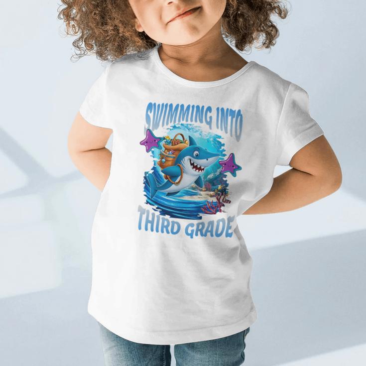 Back To School Third Grade Shark Graphic Toddler T-Shirt Back To School Third Grade Shark Graphic Toddler T-Shirt