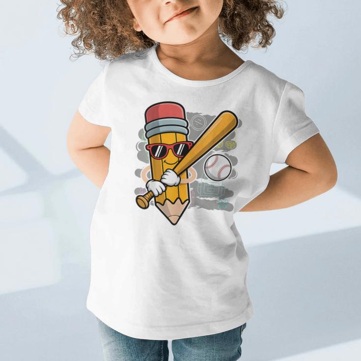 Baseball Player Pencil Back To School Cute Sport Students Graphic Toddler T-Shirt Baseball Player Pencil Back To School Cute Sport Students Graphic Toddler T-Shirt