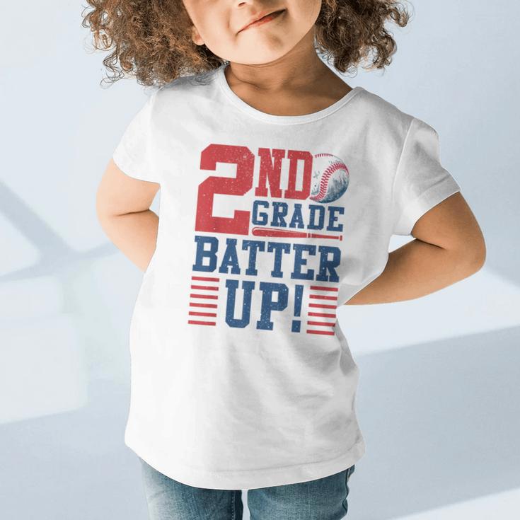 Baseball Second Grade Back To School 2nd Grade Batter Up Graphic Toddler T-Shirt