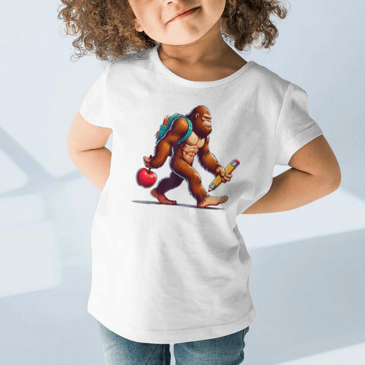 Bigfoot Lovers Pencil Back To School Kids Boys Girls Graphic Toddler T-Shirt