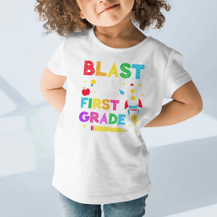 Blast Off Into First Grade Squad First Day Back To School Graphic Toddler T-Shirt
