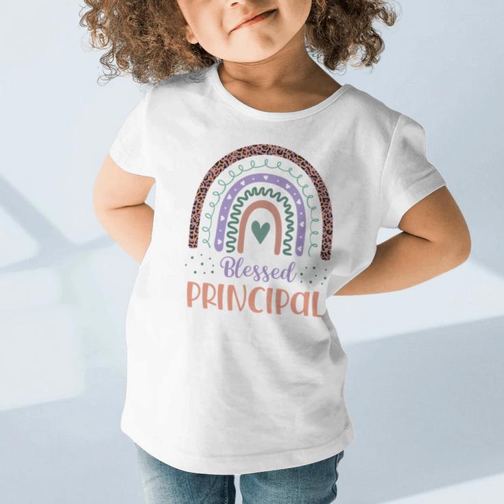 Blessed Principal Back To School Boho Rainbow Premium Tri-Blend Graphic Toddler T-Shirt