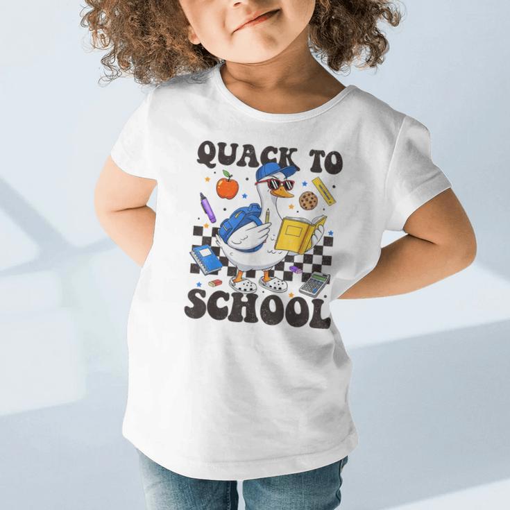 Boys Kid Back To School Goose Quackers Quack To School Graphic Toddler T-Shirt Boys Kid Back To School Goose Quackers Quack To School Graphic Toddler T-Shirt
