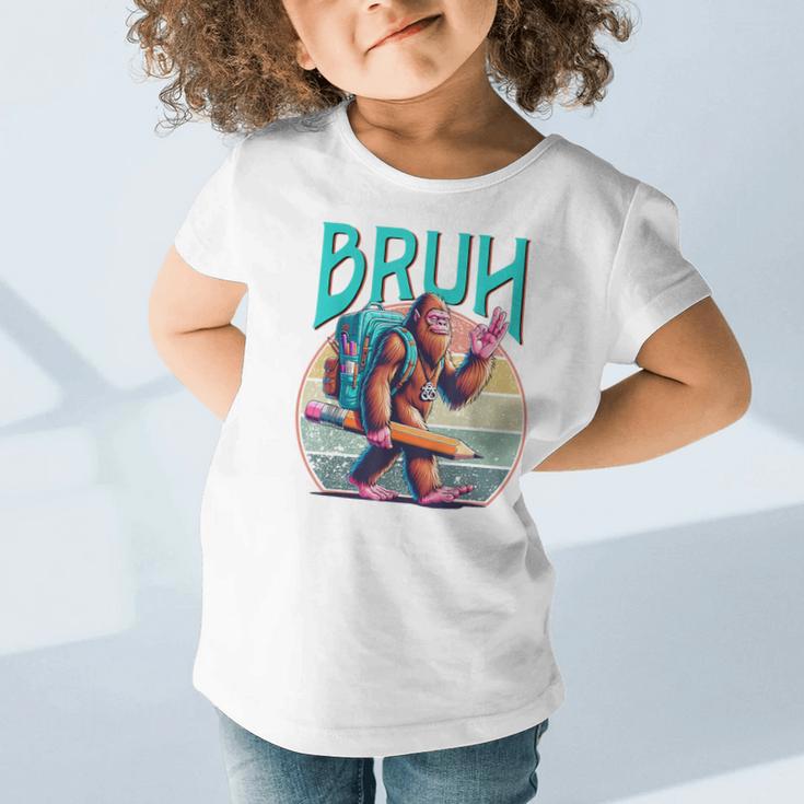 Boys Modern Bruh Big Foot Back To School Graphic Graphic Toddler T-Shirt Boys Modern Bruh Big Foot Back To School Graphic Graphic Toddler T-Shirt