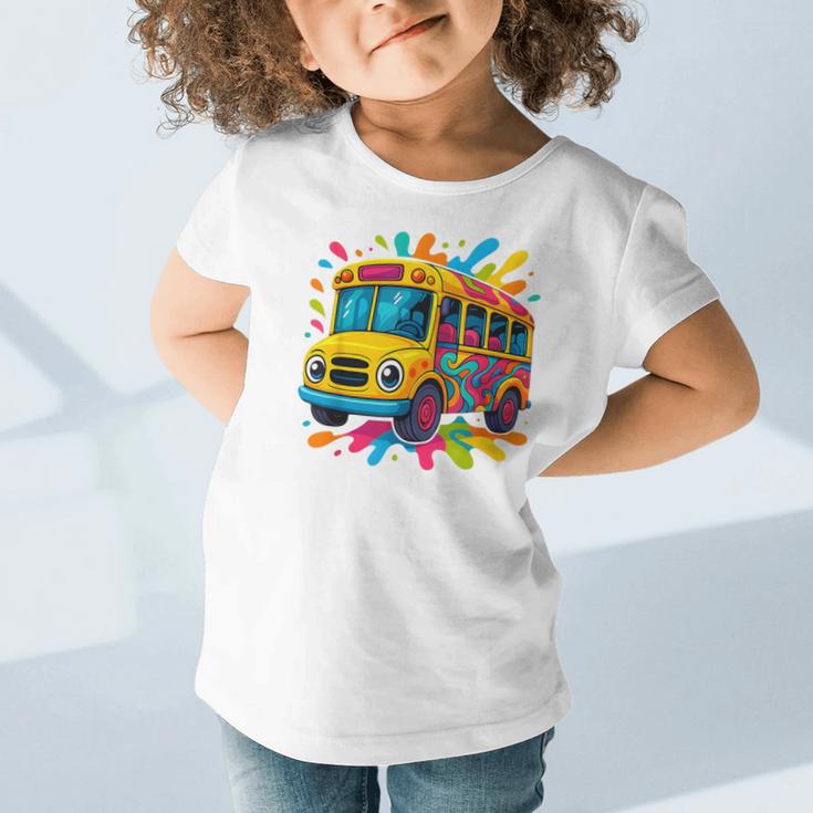 Colorful School Bus Driver Back To School Men Women Kids Graphic Toddler T-Shirt Colorful School Bus Driver Back To School Men Women Kids Graphic Toddler T-Shirt