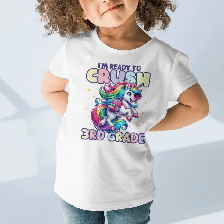 Crush 3rd Grade Girls Back To School Unicorn First Day Cute Graphic Toddler T-Shirt