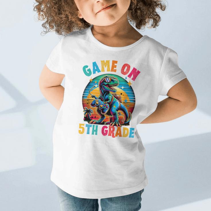 Dinosaur Video Games Back To School 5th Grade Boys Gamer Graphic Toddler T-Shirt Dinosaur Video Games Back To School 5th Grade Boys Gamer Graphic Toddler T-Shirt