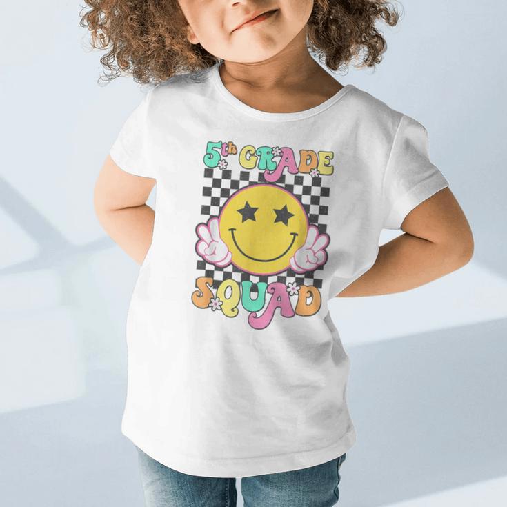 Fifth Grade Squad Smile Retro Back To School 5th Grade Graphic Toddler T-Shirt Fifth Grade Squad Smile Retro Back To School 5th Grade Graphic Toddler T-Shirt