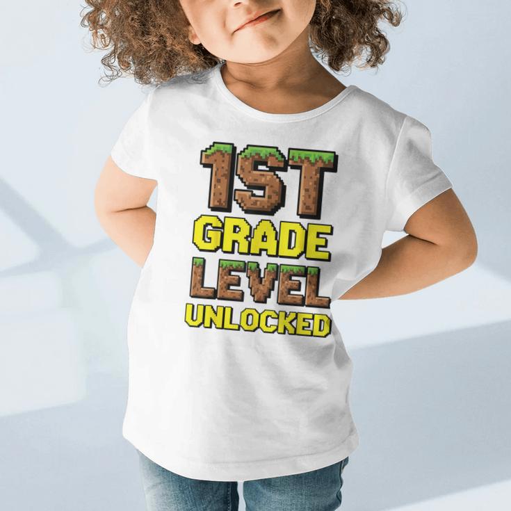 First Day Of 1st Grade Level Unlocked Back To School For Boy Graphic Toddler T-Shirt First Day Of 1st Grade Level Unlocked Back To School For Boy Graphic Toddler T-Shirt