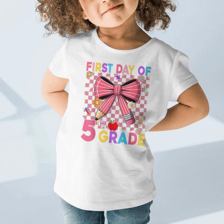 First Day Of 5th Grade Coquette Back To School Girls Kids Graphic Toddler T-Shirt First Day Of 5th Grade Coquette Back To School Girls Kids Graphic Toddler T-Shirt