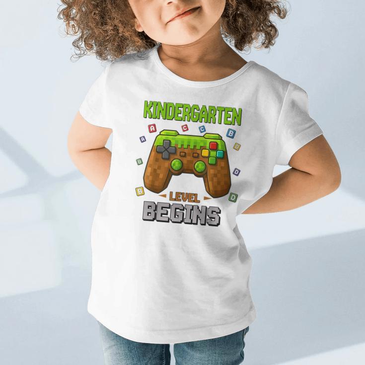 First Day Of Kindergarten Level Begins Back To School Graphic Toddler T-Shirt First Day Of Kindergarten Level Begins Back To School Graphic Toddler T-Shirt