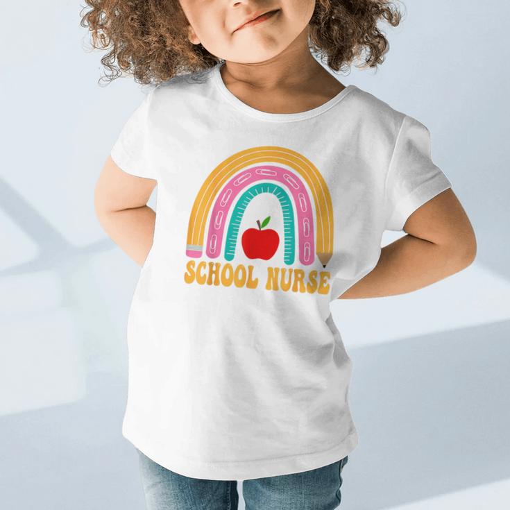 First Day Of School Nurse Back To School Rainbow Pencil Graphic Toddler T-Shirt First Day Of School Nurse Back To School Rainbow Pencil Graphic Toddler T-Shirt