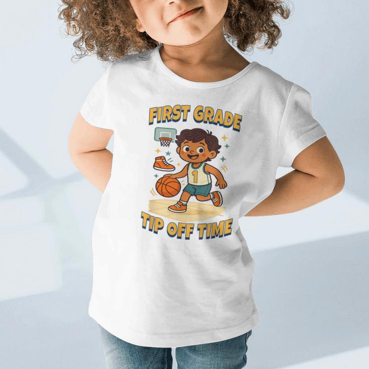 First Grade Basketball Back To School Slam Dunk Style Graphic Toddler T-Shirt First Grade Basketball Back To School Slam Dunk Style Graphic Toddler T-Shirt