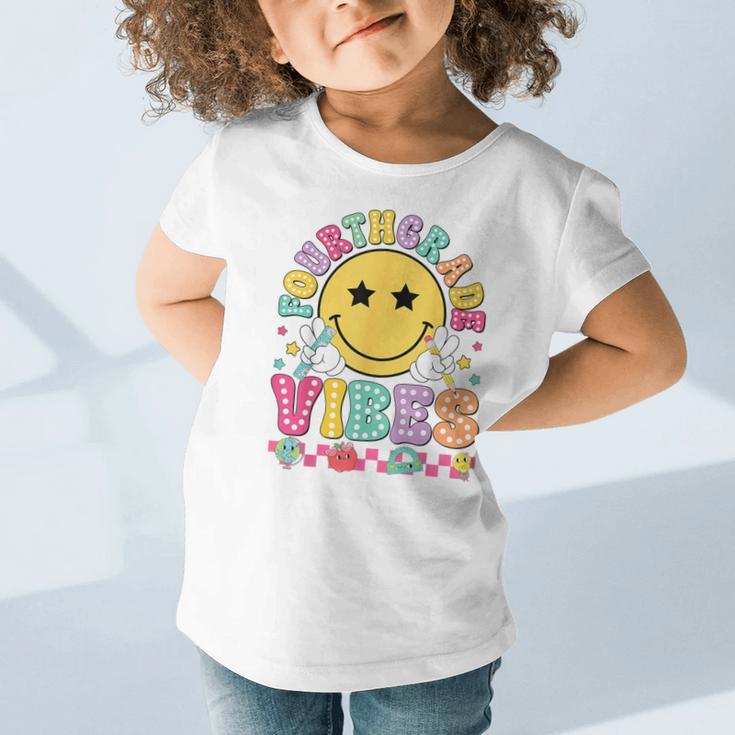 Fourth Grade Vibes Smile Face Back To School Boys Girls Kids Graphic Toddler T-Shirt Fourth Grade Vibes Smile Face Back To School Boys Girls Kids Graphic Toddler T-Shirt