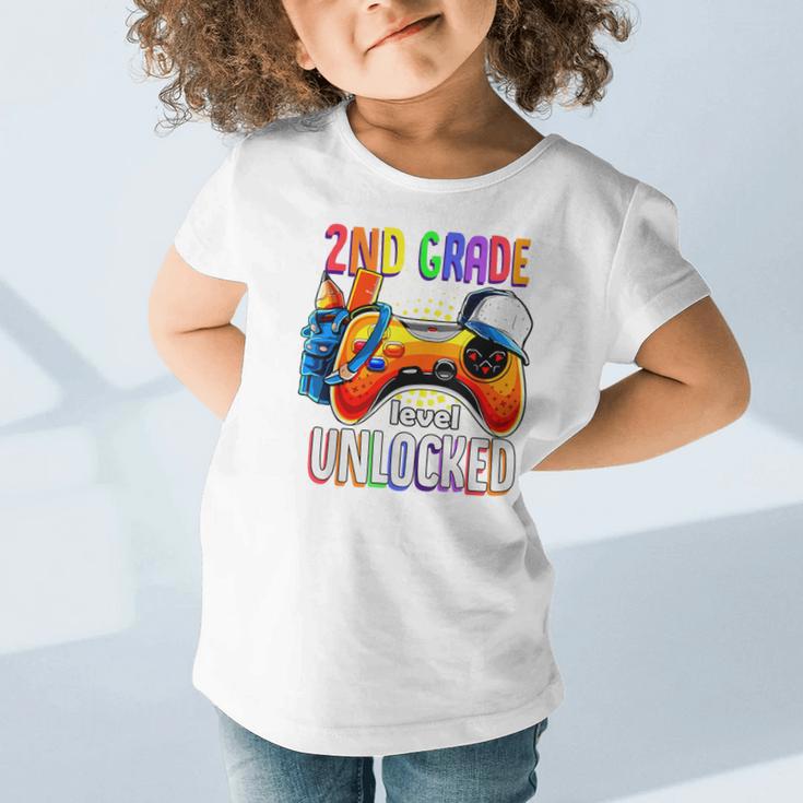 Gamer Back To School Gamepad 2nd Second Grade Level Unlocked Graphic Toddler T-Shirt