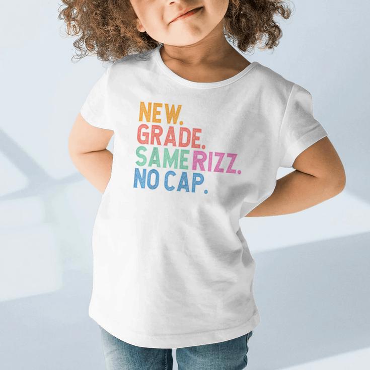 Gen Z Back To School New Grade Same Rizz No Cap Graphic Toddler T-Shirt