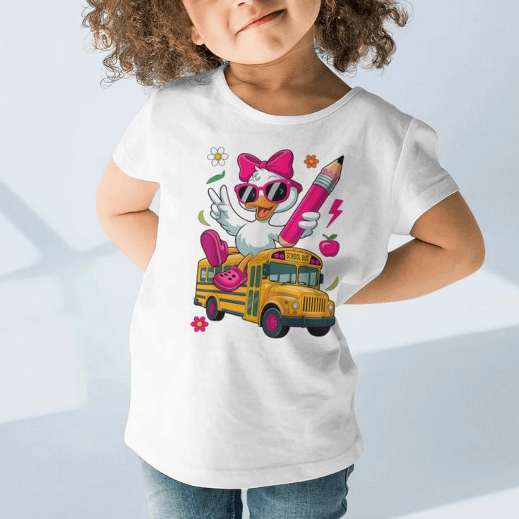 Goose Back To School First Day Of School Girls Boys Graphic Toddler T-Shirt