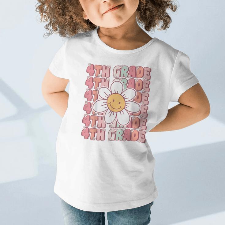 Groovy 4th Grade Back To School First Day Of Fourth Grade Graphic Toddler T-Shirt Groovy 4th Grade Back To School First Day Of Fourth Grade Graphic Toddler T-Shirt