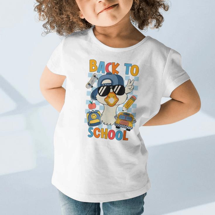 Happy First Day Of School Back To School Goose Boys Kids Graphic Toddler T-Shirt Happy First Day Of School Back To School Goose Boys Kids Graphic Toddler T-Shirt