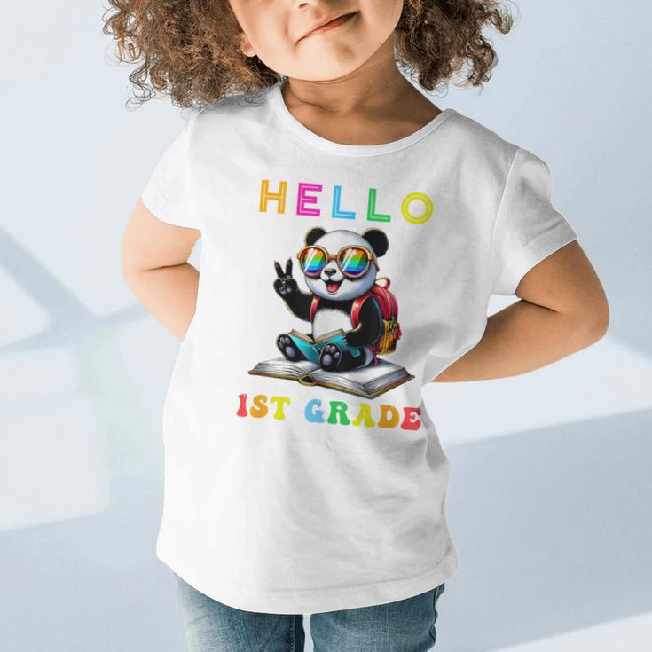 Hello First Grade Panda Lover Back To School Kids Boys Girls Graphic Toddler T-Shirt Hello First Grade Panda Lover Back To School Kids Boys Girls Graphic Toddler T-Shirt