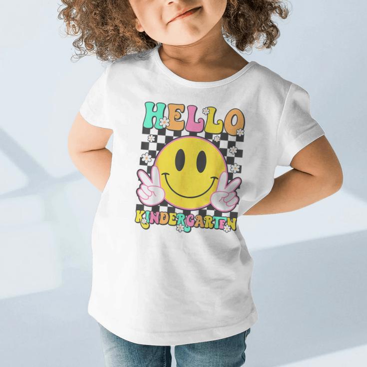 Hello Kindergarten Smile Face Back To School Girl Kid Graphic Toddler T-Shirt Hello Kindergarten Smile Face Back To School Girl Kid Graphic Toddler T-Shirt