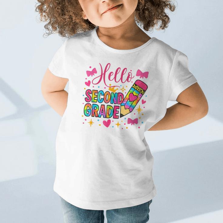 Hello Second Grade Colorful Pencil Tie Dye Back To School Graphic Toddler T-Shirt Hello Second Grade Colorful Pencil Tie Dye Back To School Graphic Toddler T-Shirt