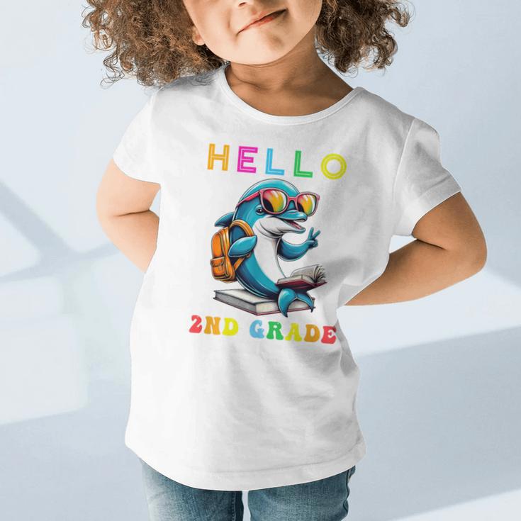 Hello Second Grade Dolphin Lover Back To School Kid Boy Girl Graphic Toddler T-Shirt Hello Second Grade Dolphin Lover Back To School Kid Boy Girl Graphic Toddler T-Shirt