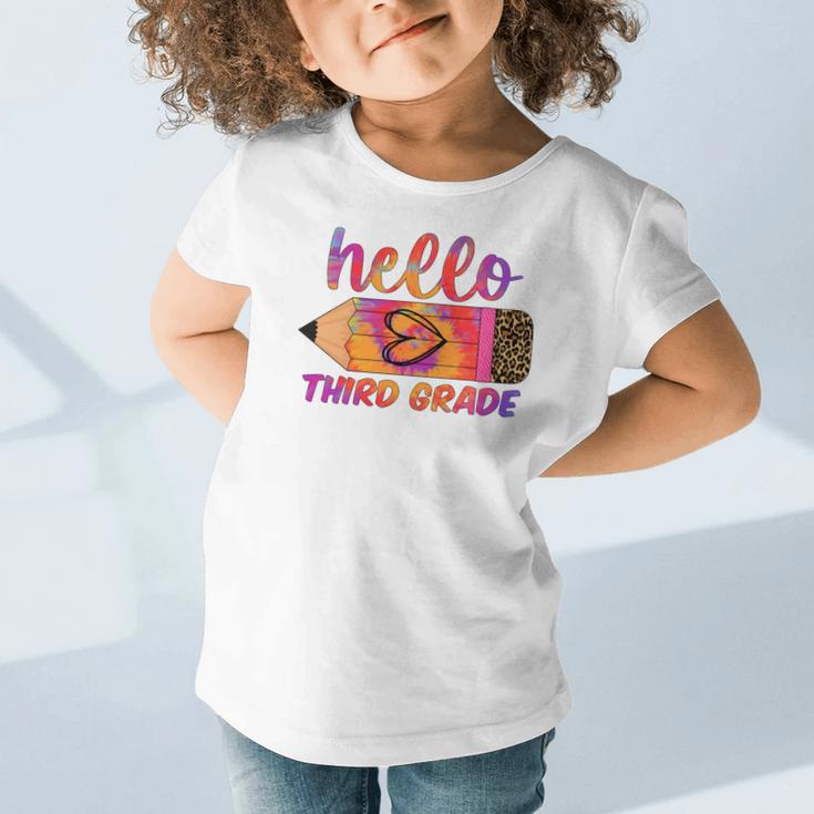 Hello Third Grade Back To School Pencil Tie Dye 3rd Grade Performance Graphic Toddler T-Shirt Hello Third Grade Back To School Pencil Tie Dye 3rd Grade Performance Graphic Toddler T-Shirt