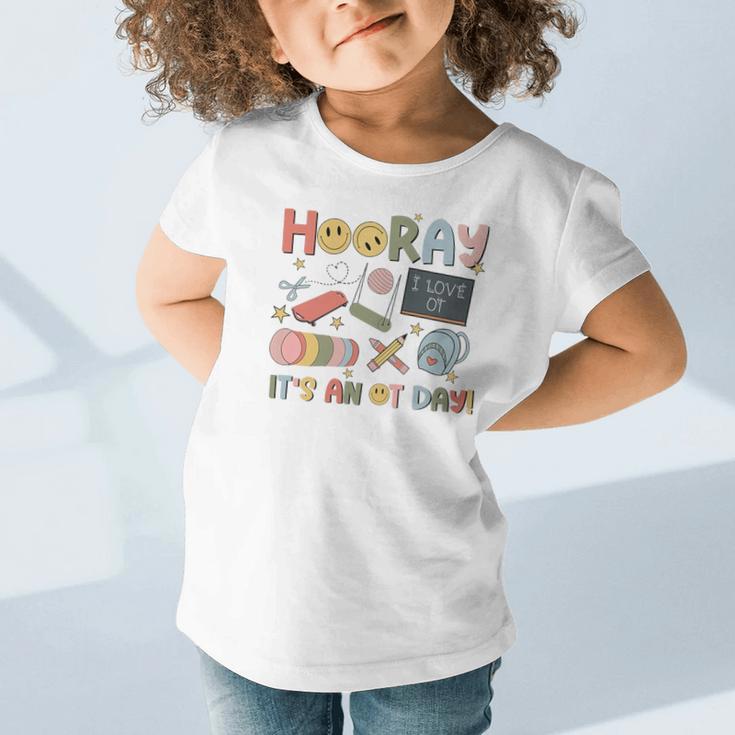 Hooray It’s An OT Day Occupational Therapy Back To School Premium Tri-Blend Graphic Toddler T-Shirt