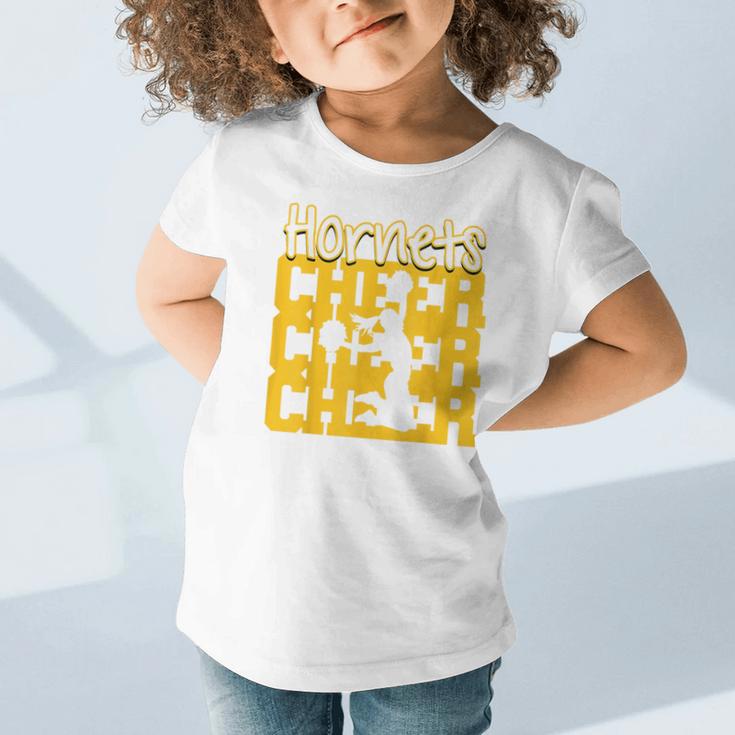 Hornets Cheer Back To School Cheerleading Spirit GY Graphic Toddler T-Shirt Hornets Cheer Back To School Cheerleading Spirit GY Graphic Toddler T-Shirt
