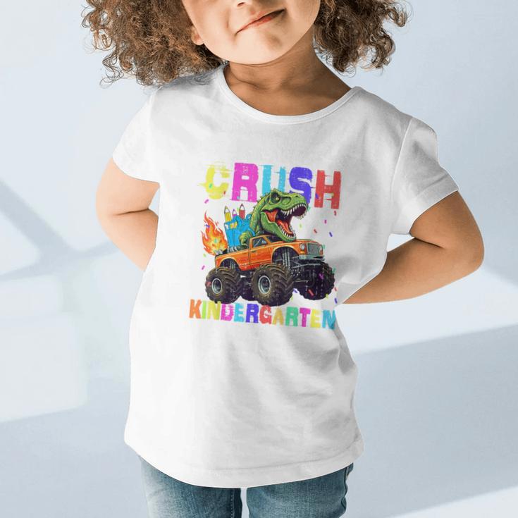 I'm Ready To Crush Kindergarten Dinosaur Dino Back To School Graphic Toddler T-Shirt I'm Ready To Crush Kindergarten Dinosaur Dino Back To School Graphic Toddler T-Shirt