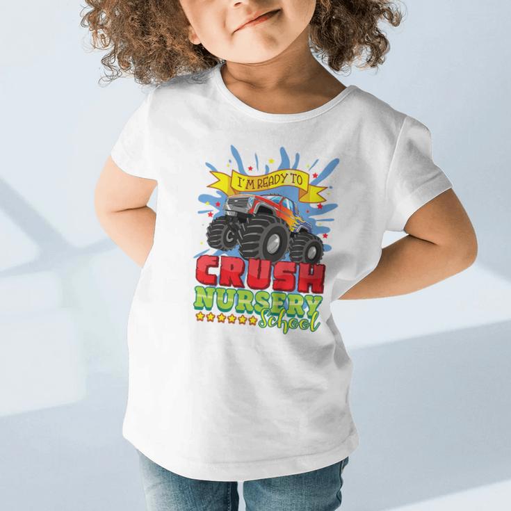 Kids Back To School Monster Truck Nursery Ready Crush First Day Graphic Toddler T-Shirt Kids Back To School Monster Truck Nursery Ready Crush First Day Graphic Toddler T-Shirt