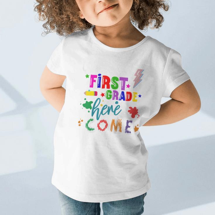 Kids Watch Out First Grade Here I Come 1st Grade Back To School Graphic Toddler T-Shirt Kids Watch Out First Grade Here I Come 1st Grade Back To School Graphic Toddler T-Shirt