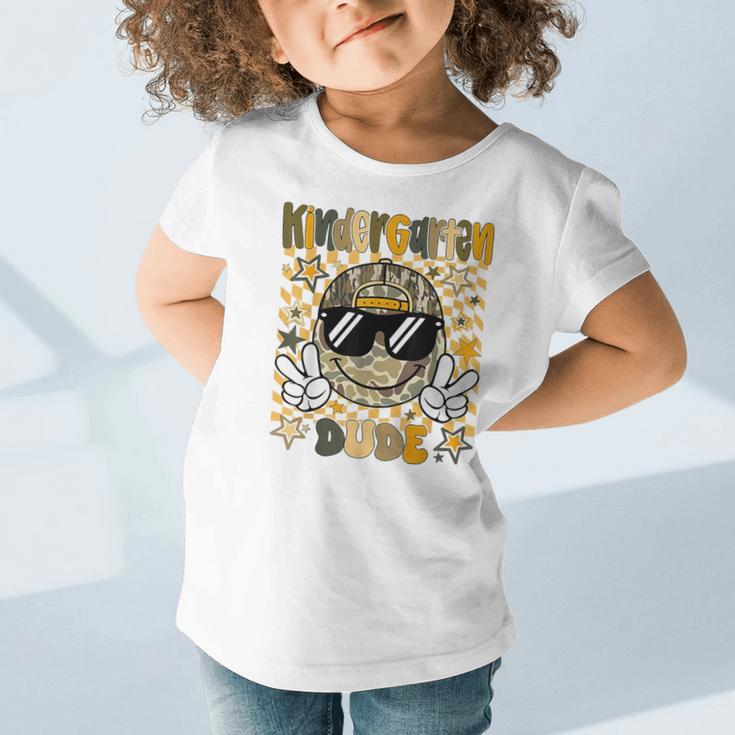 Kindergarten Camo Camouflage Smile Face Back To School Kids Graphic Toddler T-Shirt