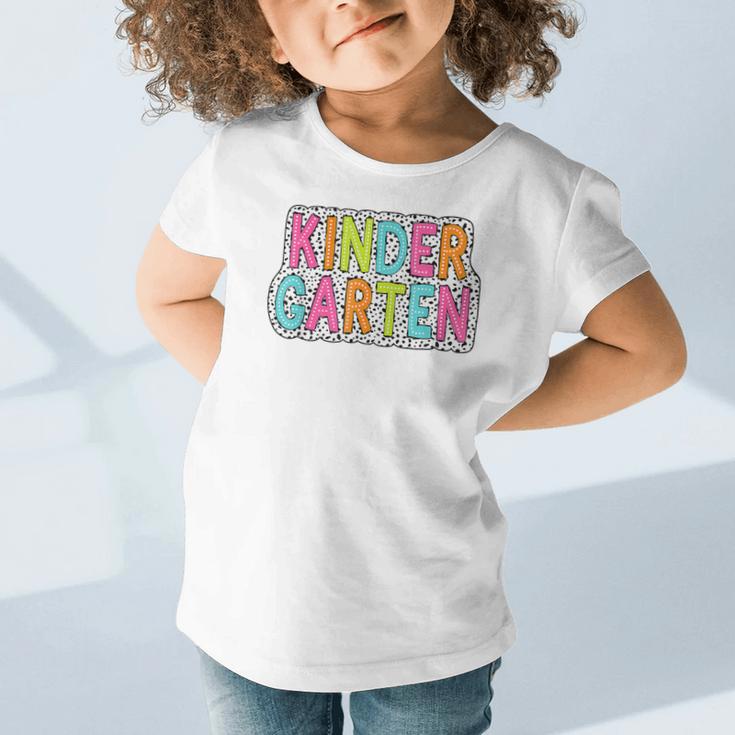 Kindergarten Dalmatian Dots Dream Team Back To School Graphic Toddler T-Shirt