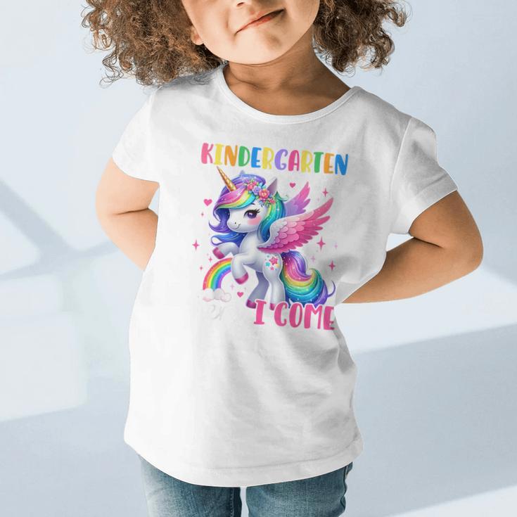 Kindergarten Here I Come Unicorn Girls Kids Back To School Graphic Toddler T-Shirt Kindergarten Here I Come Unicorn Girls Kids Back To School Graphic Toddler T-Shirt